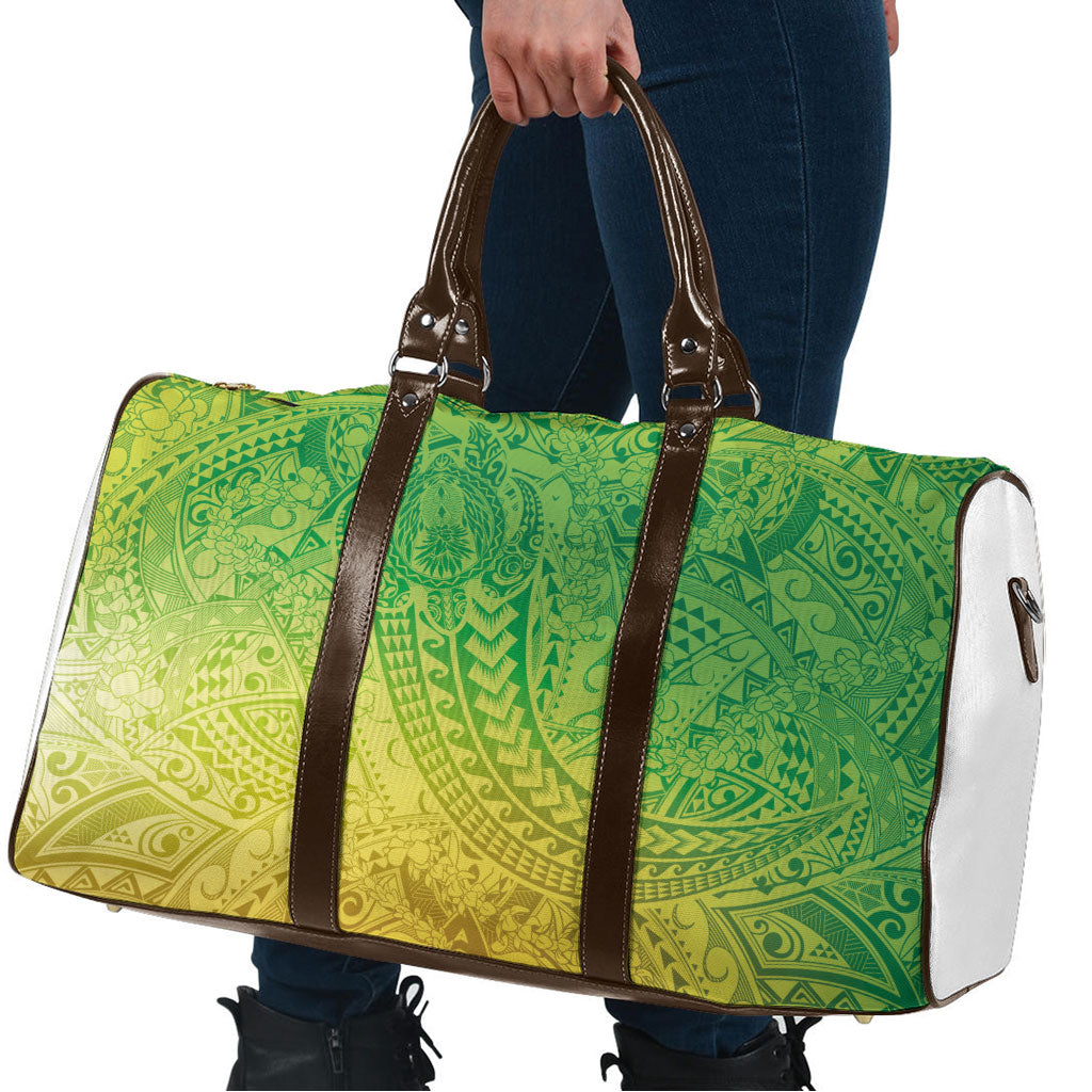 Hawaiian Turtles and Leis Travel Bag Tribal Kakau Pattern Fresh Summer Vibe LT03 - Polynesian Pride