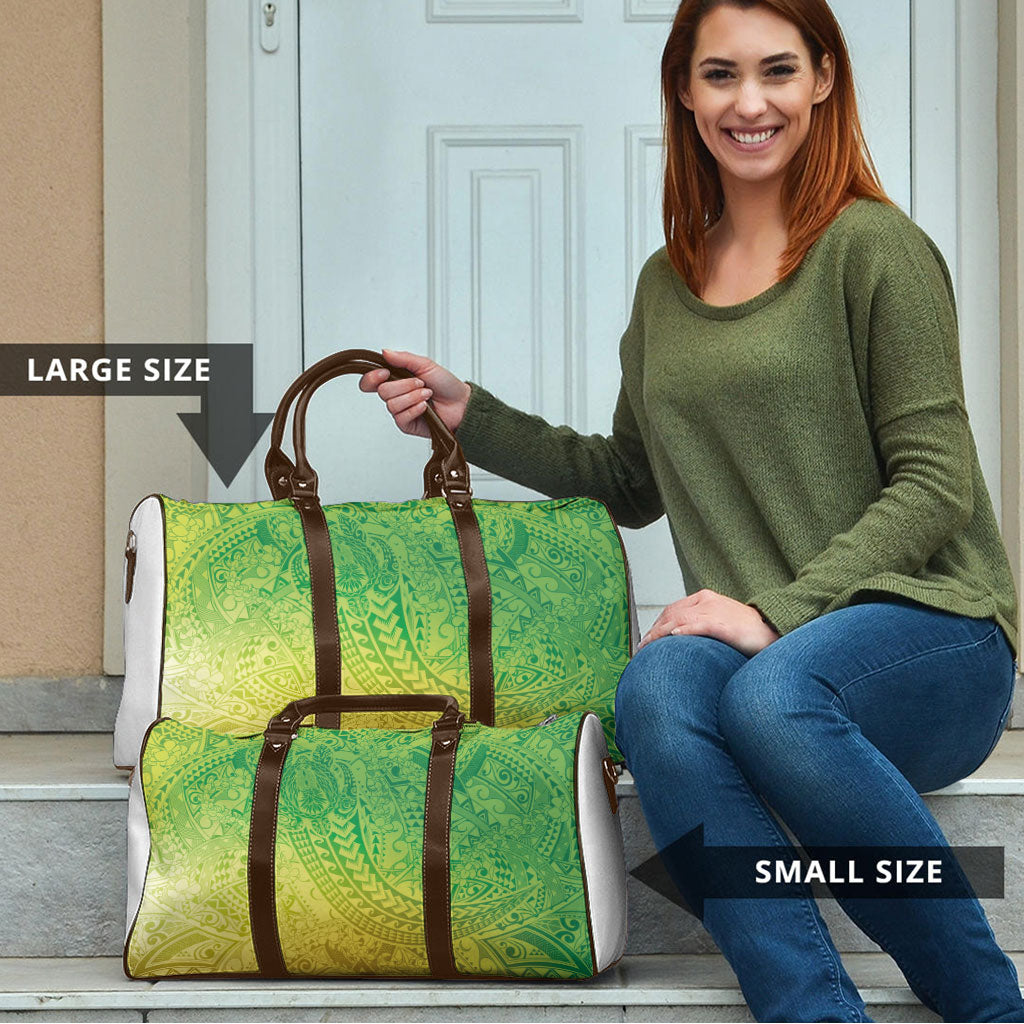 Hawaiian Turtles and Leis Travel Bag Tribal Kakau Pattern Fresh Summer Vibe LT03 - Polynesian Pride