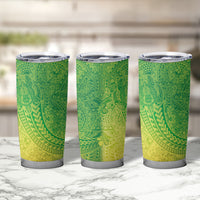 Hawaiian Turtles and Leis Tumbler Cup Tribal Kakau Pattern Fresh Summer Vibe LT03 - Polynesian Pride