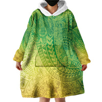 Hawaiian Turtles and Leis Wearable Blanket Hoodie Tribal Kakau Pattern Fresh Summer Vibe LT03 - Polynesian Pride