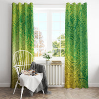 Hawaiian Turtles and Leis Window Curtain Tribal Kakau Pattern Fresh Summer Vibe LT03 - Polynesian Pride