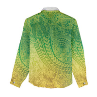 Hawaiian Turtles and Leis Women Casual Shirt Tribal Kakau Pattern Fresh Summer Vibe LT03 - Polynesian Pride