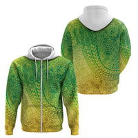 Hawaiian Turtles and Leis Zip Hoodie Tribal Kakau Pattern Fresh Summer Vibe LT03 - Polynesian Pride