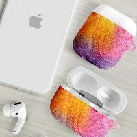 Hawaiian Turtles and Leis AirPods Case Tribal Kakau Pattern Magical Rainbow Sky LT03 - Polynesian Pride