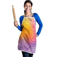 Hawaiian Turtles and Leis Apron Tribal Kakau Pattern Magical Rainbow Sky LT03 - Polynesian Pride