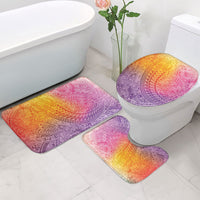 Hawaiian Turtles and Leis Bathroom Set Tribal Kakau Pattern Magical Rainbow Sky LT03 - Polynesian Pride