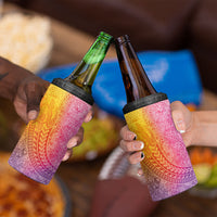 Hawaiian Turtles and Leis 4 in 1 Can Cooler Tumbler Tribal Kakau Pattern Magical Rainbow Sky LT03 - Polynesian Pride