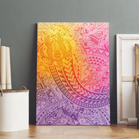 Hawaiian Turtles and Leis Canvas Wall Art Tribal Kakau Pattern Magical Rainbow Sky LT03 - Polynesian Pride