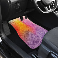 Hawaiian Turtles and Leis Car Mats Tribal Kakau Pattern Magical Rainbow Sky LT03 - Polynesian Pride