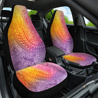 Hawaiian Turtles and Leis Car Seat Cover Tribal Kakau Pattern Magical Rainbow Sky LT03 One Size Multicolor - Polynesian Pride