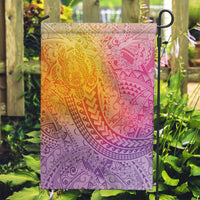 Hawaiian Turtles and Leis Garden Flag Tribal Kakau Pattern Magical Rainbow Sky LT03 Garden Flag Multicolor - Polynesian Pride