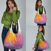 Hawaiian Turtles and Leis Grocery Bag Tribal Kakau Pattern Magical Rainbow Sky LT03 - Polynesian Pride