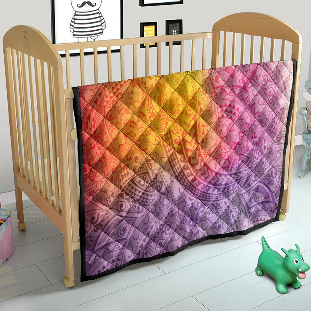 Hawaiian Turtles and Leis Quilt Tribal Kakau Pattern Magical Rainbow Sky LT03 - Polynesian Pride