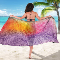 Hawaiian Turtles and Leis Sarong Tribal Kakau Pattern Magical Rainbow Sky LT03 - Polynesian Pride