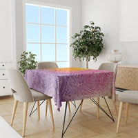 Hawaiian Turtles and Leis Tablecloth Tribal Kakau Pattern Magical Rainbow Sky LT03 - Polynesian Pride