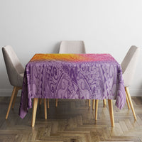 Hawaiian Turtles and Leis Tablecloth Tribal Kakau Pattern Magical Rainbow Sky LT03 - Polynesian Pride