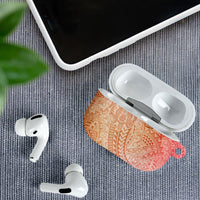 Hawaiian Turtles and Leis AirPods Case Tribal Kakau Pattern Peach Fuzz Color LT03 - Polynesian Pride