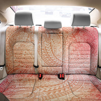 Hawaiian Turtles and Leis Back Car Seat Cover Tribal Kakau Pattern Peach Fuzz Color LT03 - Polynesian Pride