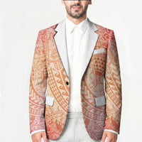 Hawaiian Turtles and Leis Blazer Tribal Kakau Pattern Peach Fuzz Color LT03 - Polynesian Pride