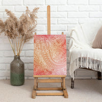 Hawaiian Turtles and Leis Canvas Wall Art Tribal Kakau Pattern Peach Fuzz Color LT03 - Polynesian Pride