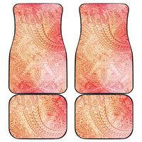 Hawaiian Turtles and Leis Car Mats Tribal Kakau Pattern Peach Fuzz Color LT03 - Polynesian Pride