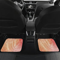 Hawaiian Turtles and Leis Car Mats Tribal Kakau Pattern Peach Fuzz Color LT03 Set 2pcs - Back Peach Fuzz - Polynesian Pride