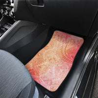 Hawaiian Turtles and Leis Car Mats Tribal Kakau Pattern Peach Fuzz Color LT03 - Polynesian Pride