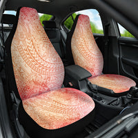 Hawaiian Turtles and Leis Car Seat Cover Tribal Kakau Pattern Peach Fuzz Color LT03 One Size Peach Fuzz - Polynesian Pride