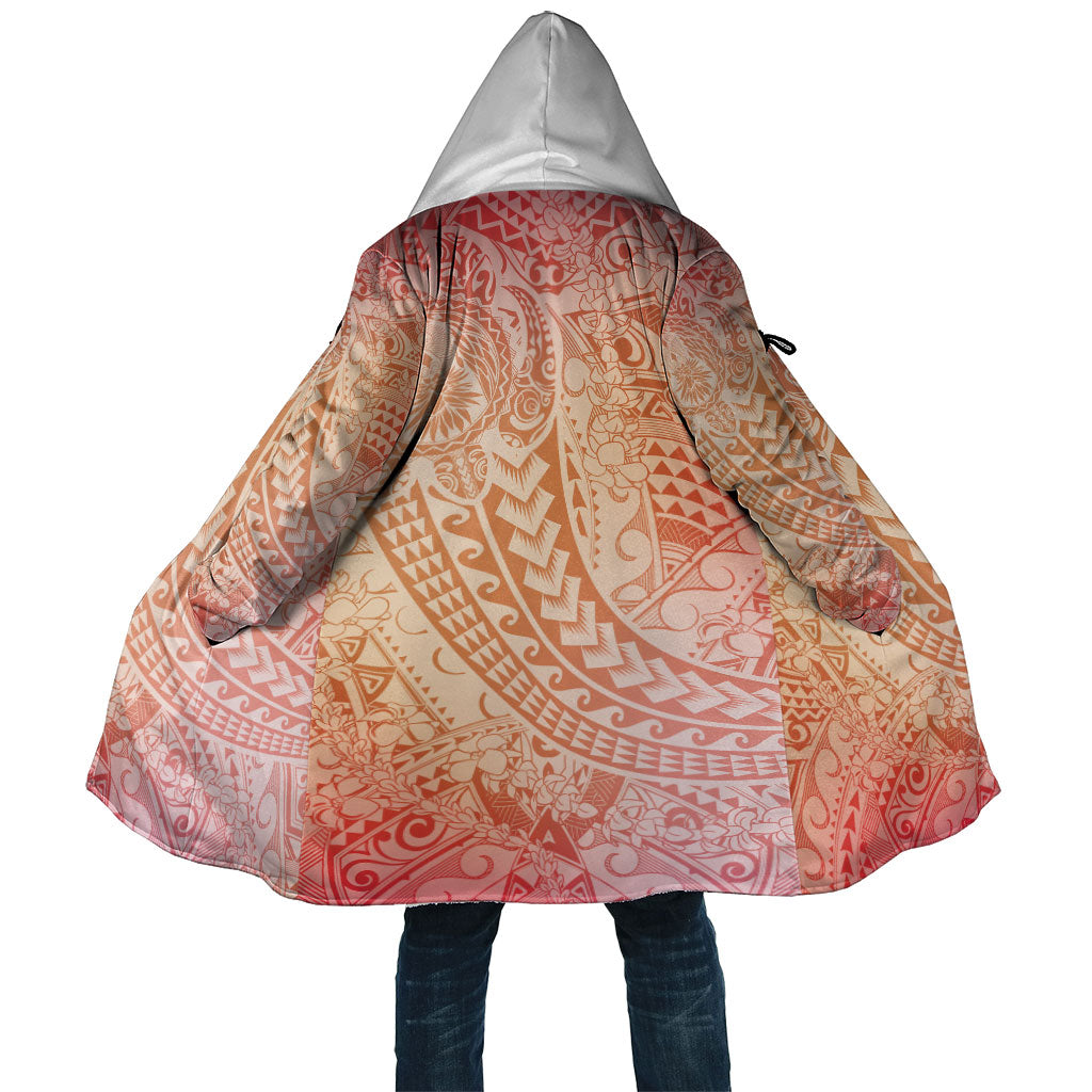 Hawaiian Turtles and Leis Cloak Tribal Kakau Pattern Peach Fuzz Color LT03 Unisex Peach Fuzz - Polynesian Pride
