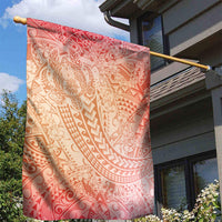 Hawaiian Turtles and Leis Garden Flag Tribal Kakau Pattern Peach Fuzz Color LT03 - Polynesian Pride