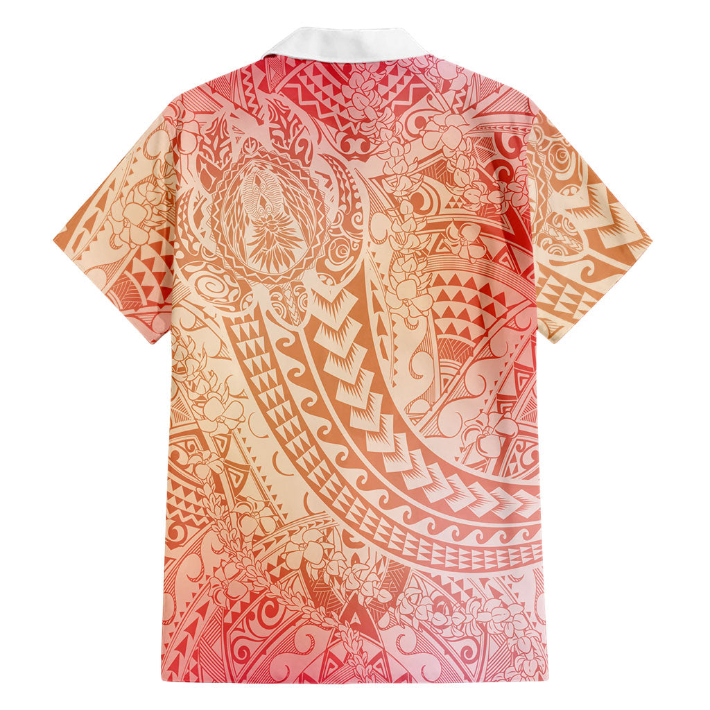 Hawaiian Turtles and Leis Hawaiian Shirt Tribal Kakau Pattern Peach Fuzz Color LT03 - Polynesian Pride
