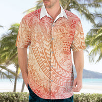 Hawaiian Turtles and Leis Hawaiian Shirt Tribal Kakau Pattern Peach Fuzz Color LT03 - Polynesian Pride