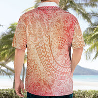Hawaiian Turtles and Leis Hawaiian Shirt Tribal Kakau Pattern Peach Fuzz Color LT03 - Polynesian Pride