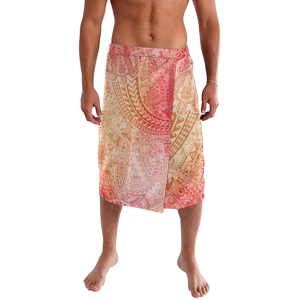 Hawaiian Turtles and Leis Lavalava Tribal Kakau Pattern Peach Fuzz Color LT03 Peach Fuzz - Polynesian Pride