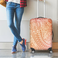 Hawaiian Turtles and Leis Luggage Cover Tribal Kakau Pattern Peach Fuzz Color LT03 - Polynesian Pride