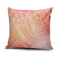 Hawaiian Turtles and Leis Pillow Cover Tribal Kakau Pattern Peach Fuzz Color LT03 Peach Fuzz - Polynesian Pride