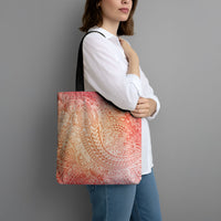 Hawaiian Turtles and Leis Tote Bag Tribal Kakau Pattern Peach Fuzz Color LT03 - Polynesian Pride