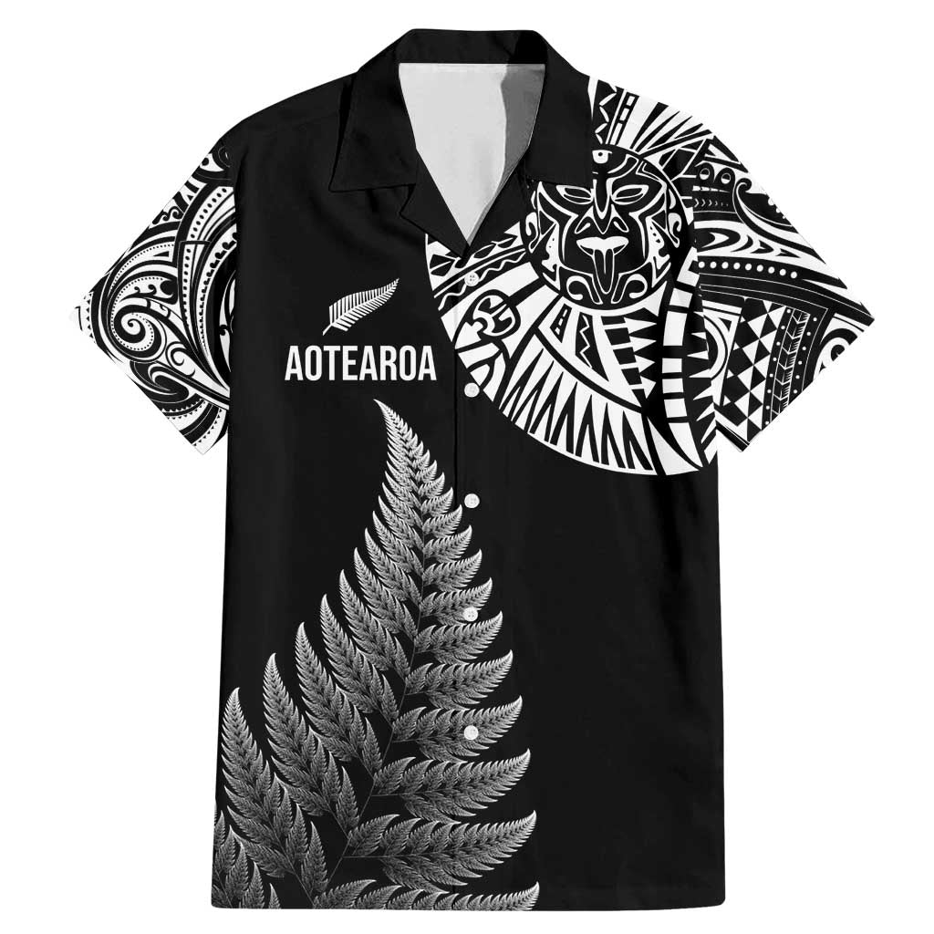 Personalised New Zealand Maori Art Tattoo and Silver Fern Family Matching Mermaid Dress and Hawaiian Shirt