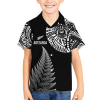 Personalised New Zealand Maori Art Tattoo and Silver Fern Family Matching Puletasi and Hawaiian Shirt