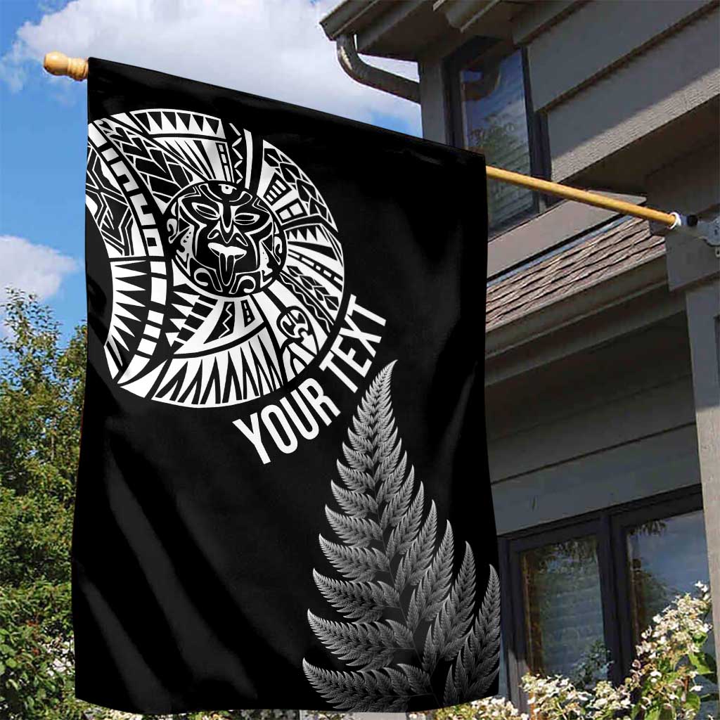 Personalised New Zealand Maori Art Tattoo and Silver Fern Garden Flag LT03 - Polynesian Pride