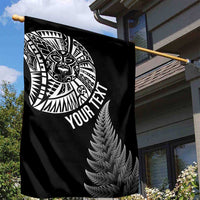 Personalised New Zealand Maori Art Tattoo and Silver Fern Garden Flag LT03 - Polynesian Pride
