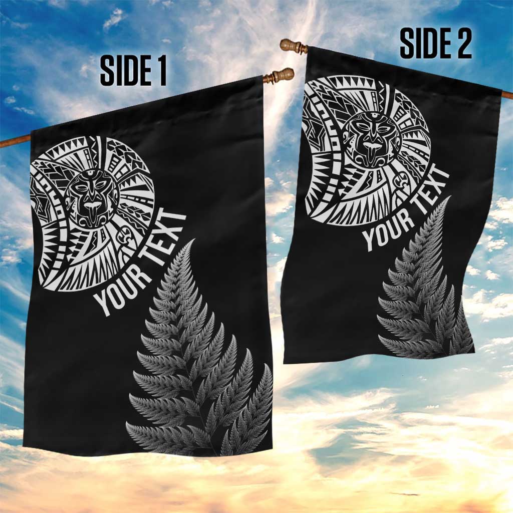 Personalised New Zealand Maori Art Tattoo and Silver Fern Garden Flag LT03 - Polynesian Pride