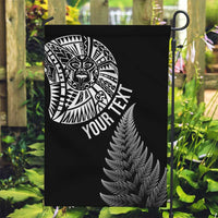 Personalised New Zealand Maori Art Tattoo and Silver Fern Garden Flag LT03 Garden Flag Black - Polynesian Pride