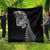 Personalised New Zealand Maori Art Tattoo and Silver Fern Quilt LT03 - Polynesian Pride