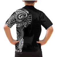 Polynesian Art Traditional Tattoo Pattern Family Matching Mermaid Dress and Hawaiian Shirt