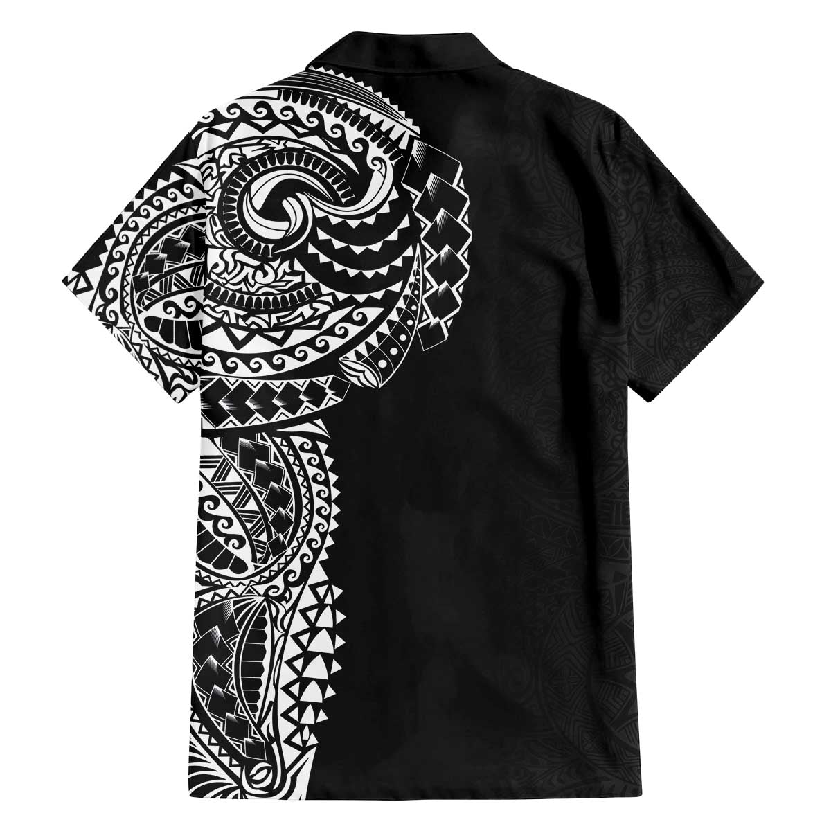 Polynesian Art Traditional Tattoo Pattern Family Matching Off Shoulder Short Dress and Hawaiian Shirt LT03 - Polynesian Pride