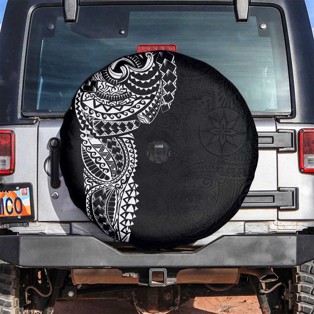 Polynesian Art Traditional Tattoo Pattern Spare Tire Cover LT03 Black - Polynesian Pride