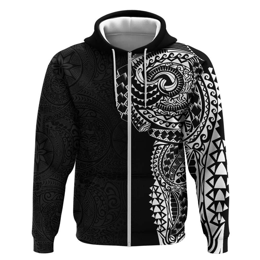Polynesian Art Traditional Tattoo Pattern Zip Hoodie