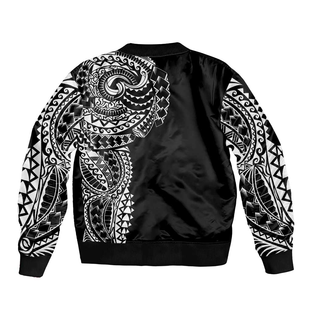Polynesian Art Traditional Tattoo Bomber Jacket Simple Style