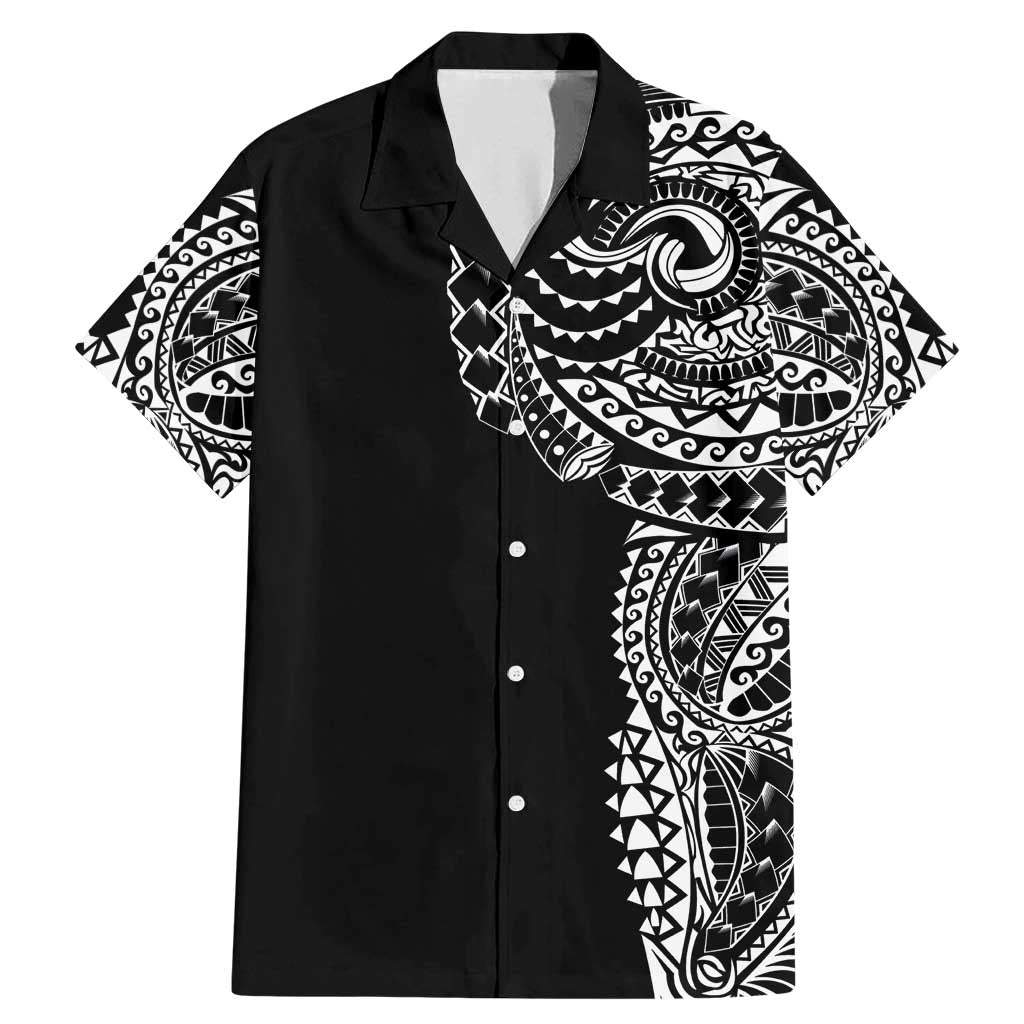 Polynesian Art Traditional Tattoo Family Matching Mermaid Dress and Hawaiian Shirt Simple Style